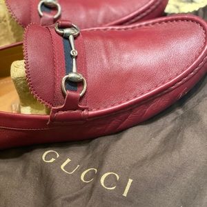 Gucci Leather driver with Web